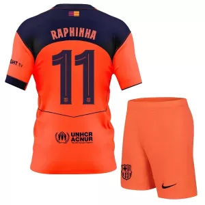 Maglia Barcellona Raphinha 11 Bambino Gara Third 2025/26