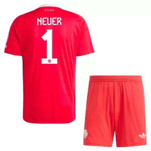 Maglia Portiere FC Bayern Monaco Manuel Neuer 1 Bambino 2025/26 Rosso Maglia Portiere FC Bayern Monaco Manuel Neuer 1 Bambino 2025/26 Rosso