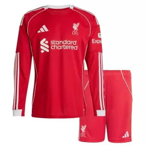 Maglia Liverpool Bambino Gara Home 2025/26 Maniche Lunghe