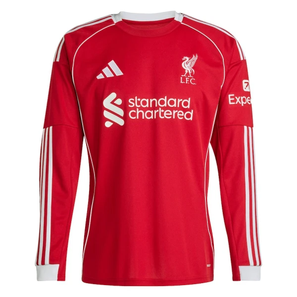 Maglia Liverpool Bambino Gara Home 2025/26 Maniche Lunghe