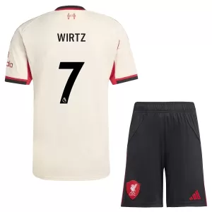 Maglia Liverpool Florian Wirtz 7 Bambino Gara Away 2025/26 Maglia Liverpool Florian Wirtz 7 Bambino Gara Away 2025/26