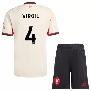 Maglia Liverpool Virgil van Dijk 4 Bambino Gara Away 2025/26 Maglia Liverpool Virgil van Dijk 4 Bambino Gara Away 2025/26