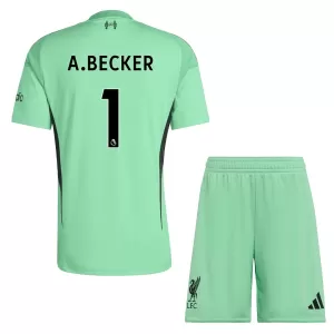 Maglia Portiere Liverpool Alisson Becker 1 Bambino 2025/26 Verde
