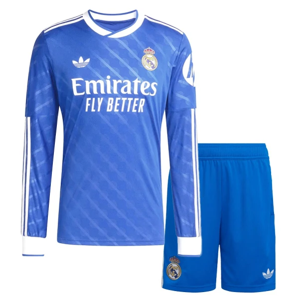Maglia Real Madrid Bambino Gara Third 2025/26 Maniche Lunghe Maglia Real Madrid Bambino Gara Third 2025/26 Maniche Lunghe