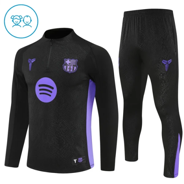 Barcellona Tuta felpata da allenamento Bambino 2025/26 Nero Barcellona Tuta felpata da allenamento Bambino 2025/26 Nero