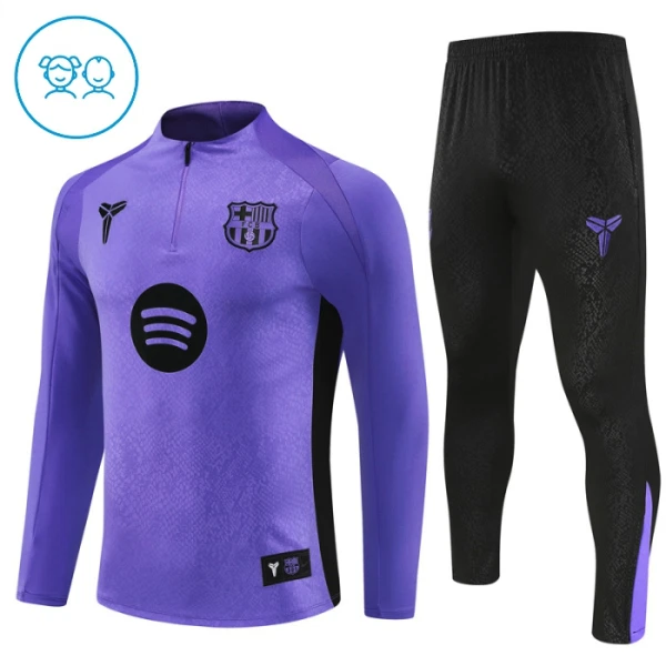 Barcellona Tuta felpata da allenamento Bambino 2025/26 Viola Barcellona Tuta felpata da allenamento Bambino 2025/26 Viola