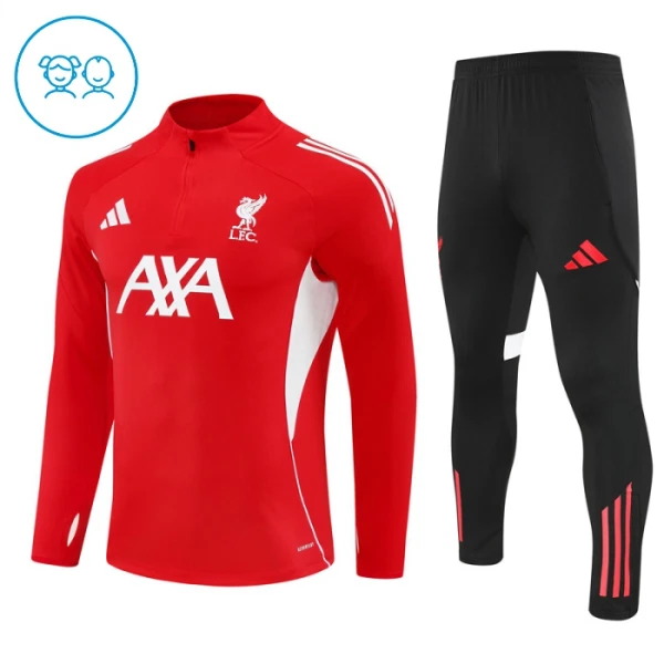 Liverpool Tuta felpata da allenamento Bambino 2025/26 Rosso Liverpool Tuta felpata da allenamento Bambino 2025/26 Rosso