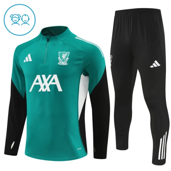 Liverpool Tuta felpata da allenamento Bambino 2025/26 Verde Liverpool Tuta felpata da allenamento Bambino 2025/26 Verde