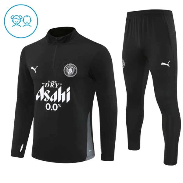 Manchester City Tuta felpata da allenamento Bambino 2025/26 Nero Manchester City Tuta felpata da allenamento Bambino 2025/26 Nero