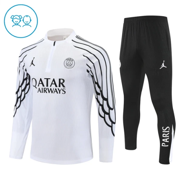 Paris Saint-Germain Tuta felpata da allenamento Bambino 2025/26 Bianco Paris Saint-Germain Tuta felpata da allenamento Bambino 2025/26 Bianco