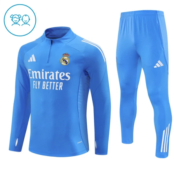 Real Madrid Tuta felpata da allenamento Bambino 2025/26 Blu Real Madrid Tuta felpata da allenamento Bambino 2025/26 Blu