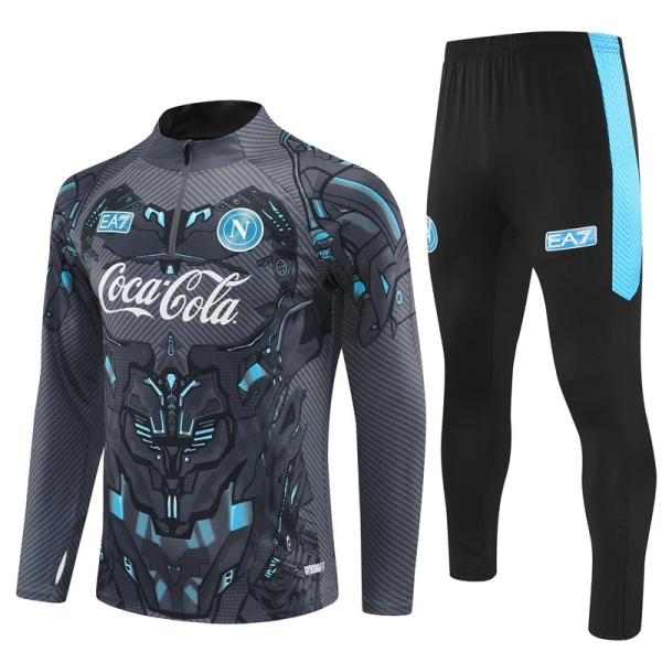 SSC Napoli Tuta felpata da allenamento 2025/26 Nero SSC Napoli Tuta felpata da allenamento 2025/26 Nero