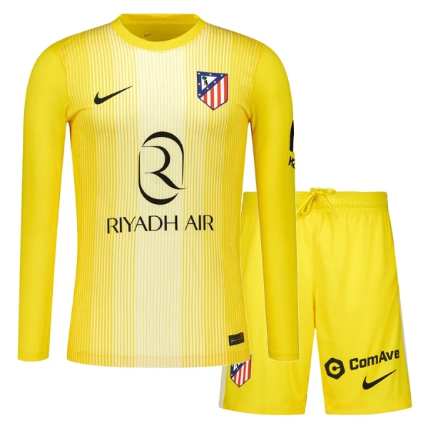 Maglia Portiere Atlético Madrid Bambino 2025/26 Maniche Lunghe Giallo Maglia Portiere Atlético Madrid Bambino 2025/26 Maniche Lunghe Giallo