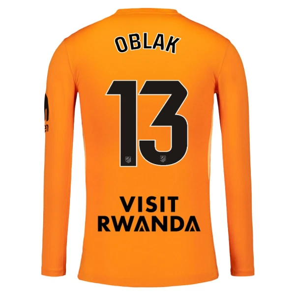 Maglia Portiere Atlético Madrid Jan Oblak 13 2025/26 Maniche Lunghe Arancia Maglia Portiere Atlético Madrid Jan Oblak 13 2025/26 Maniche Lunghe Arancia