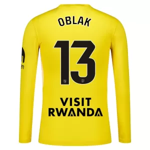 Maglia Portiere Atlético Madrid Jan Oblak 13 2025/26 Maniche Lunghe Giallo