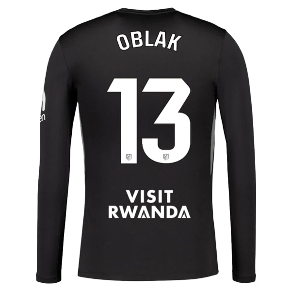 Maglia Portiere Atlético Madrid Jan Oblak 13 2025/26 Maniche Lunghe Nero Maglia Portiere Atlético Madrid Jan Oblak 13 2025/26 Maniche Lunghe Nero