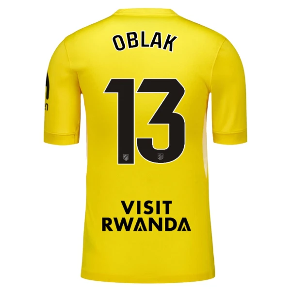 Maglia Portiere Atlético Madrid Jan Oblak 13 Bambino 2025/26 Giallo