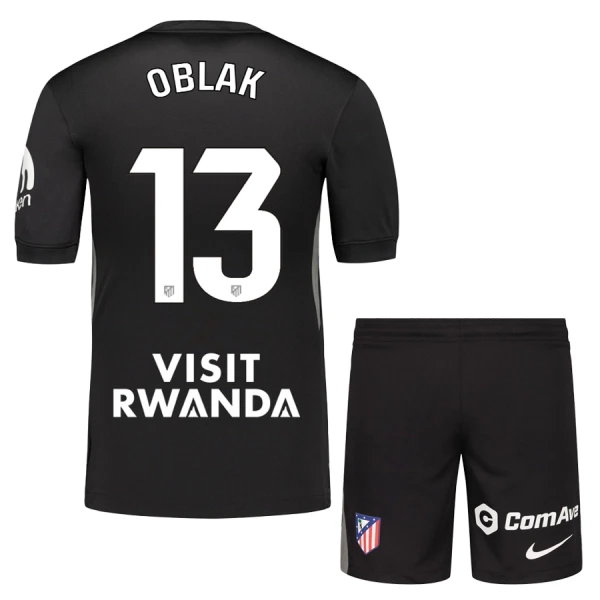 Maglia Portiere Atlético Madrid Jan Oblak 13 Bambino 2025/26 Nero Maglia Portiere Atlético Madrid Jan Oblak 13 Bambino 2025/26 Nero