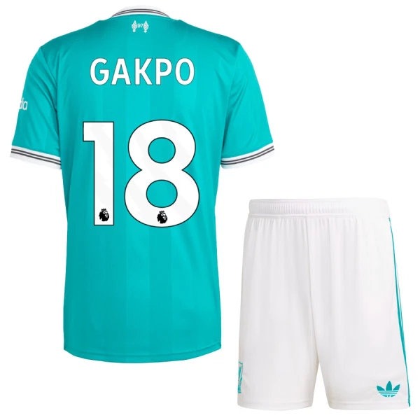 Maglia Liverpool Cody Gakpo 18 Bambino Gara Third 2025/26 Maglia Liverpool Cody Gakpo 18 Bambino Gara Third 2025/26