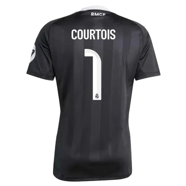 Maglia Portiere Real Madrid Thibaut Courtois 1 2025/26 Nero Maglia Portiere Real Madrid Thibaut Courtois 1 2025/26 Nero