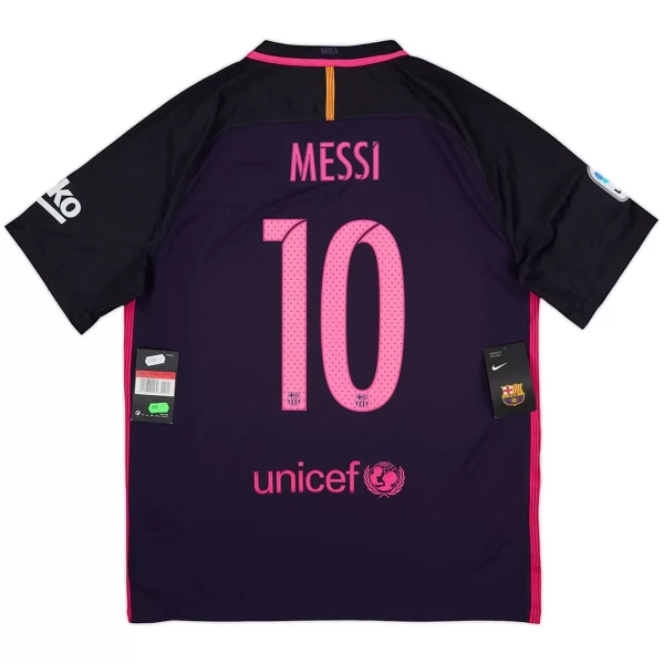Maglia Barcellona Lionel Messi 10 2016-17 Gara Away Retro Maglia Barcellona Lionel Messi 10 2016-17 Gara Away Retro