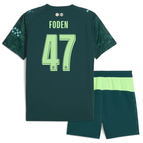 Maglia Manchester City Phil Foden 47 Bambino Gara Fourth EA Sport 2025/26 Maglia Manchester City Phil Foden 47 Bambino Gara Fourth EA Sport 2025/26
