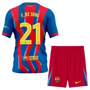 Maglia Barcellona Frenkie de Jong 21 Bambino Gara Fourth 2025/26