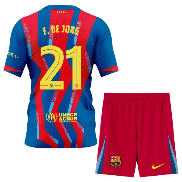 Maglia Barcellona Frenkie de Jong 21 Bambino Gara Fourth 2025/26