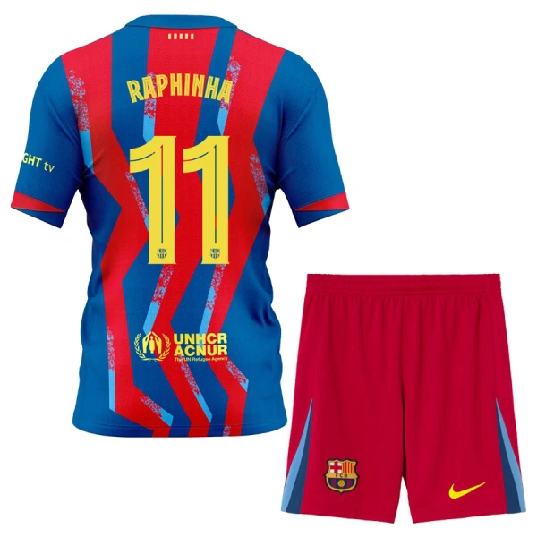 Maglia Barcellona Raphinha 11 Bambino Gara Fourth 2025/26