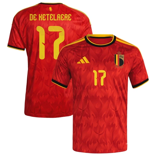 Maglia Belgio De Ketelaere 17 Gara Home Mondiali 2026