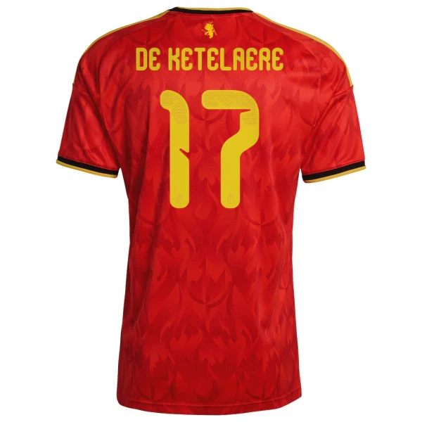 Maglia Belgio De Ketelaere 17 Gara Home Mondiali 2026