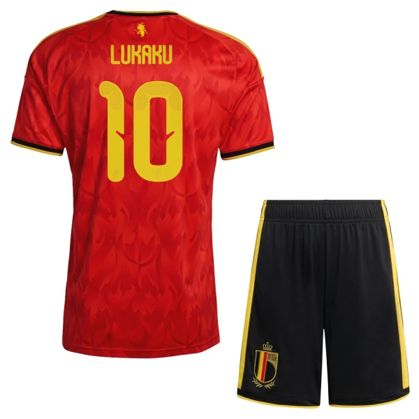 Maglia Belgio Romelu Lukaku 10 Bambino Gara Home Mondiali 2026