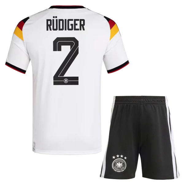 Maglia Germania Antonio Rüdiger 2 Bambino Gara Home Mondiali 2026
