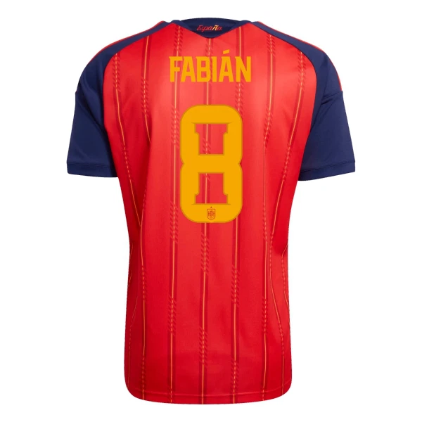 Maglia Spagna Fabian Ruiz 8 Gara Home Mondiali 2026 Maglia Spagna Fabian Ruiz 8 Gara Home Mondiali 2026