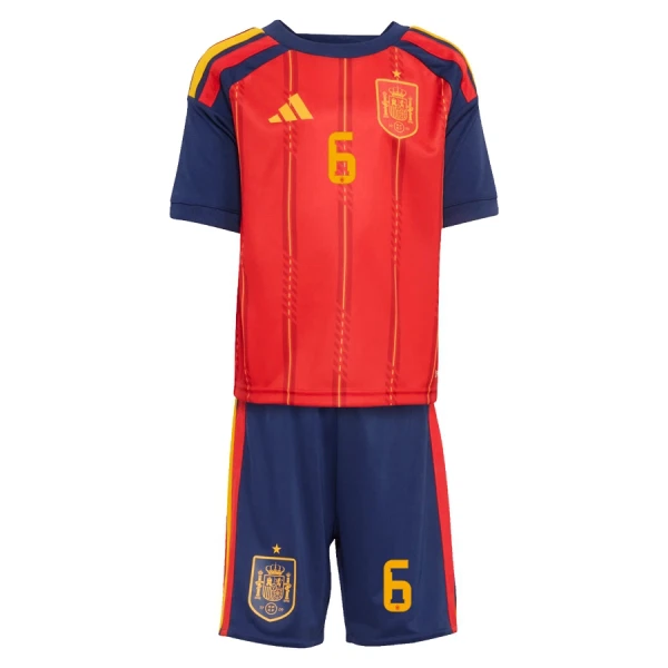 Maglia Spagna Merino 6 Bambino Gara Home Mondiali 2026