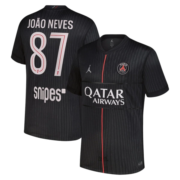 Maglia Paris Saint-Germain Joao Neves 87 Gara Fourth Jordan 2025/26