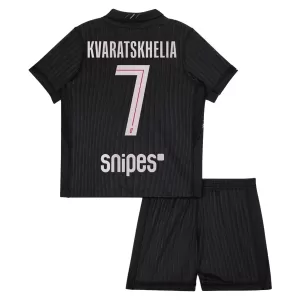 Maglia Paris Saint-Germain Kvaratskhelia 7 Bambino Gara Fourth Jordan 2025/26