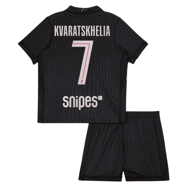 Maglia Paris Saint-Germain Kvaratskhelia 7 Bambino Gara Fourth Jordan 2025/26