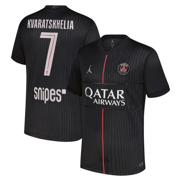Maglia Paris Saint-Germain Kvaratskhelia 7 Gara Fourth Jordan 2025/26