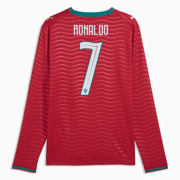 Maglia Portogallo Cristiano Ronaldo 7 Gara Home Mondiali 2026 Maniche Lunghe