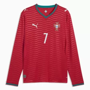Maglia Portogallo Cristiano Ronaldo 7 Gara Home Mondiali 2026 Maniche Lunghe