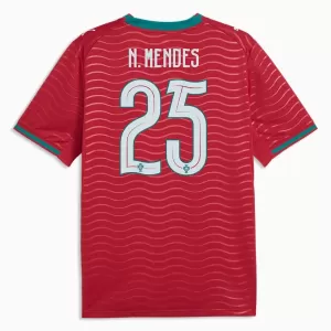 Maglia Portogallo Nuno Mendes 25 Gara Home Mondiali 2026