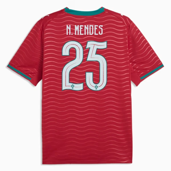 Maglia Portogallo Nuno Mendes 25 Gara Home Mondiali 2026