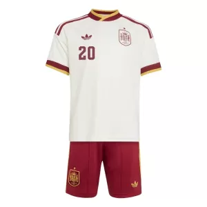 Maglia Spagna Pedri 20 Bambino Gara Away Mondiali 2026