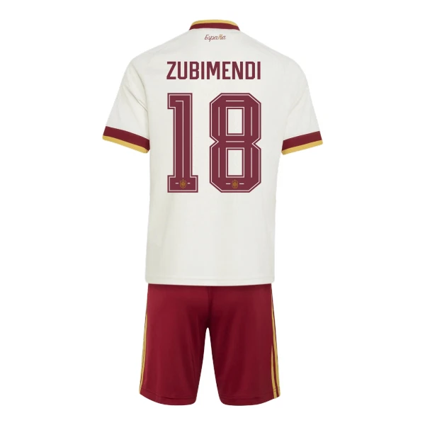Maglia Spagna Zubimendi 18 Bambino Gara Away Mondiali 2026