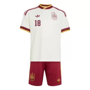 Maglia Spagna Zubimendi 18 Bambino Gara Away Mondiali 2026