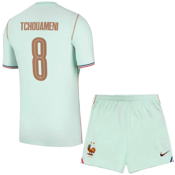 Maglia Francia Aurélien Tchouaméni 8 Bambino Gara Away Mondiali 2026