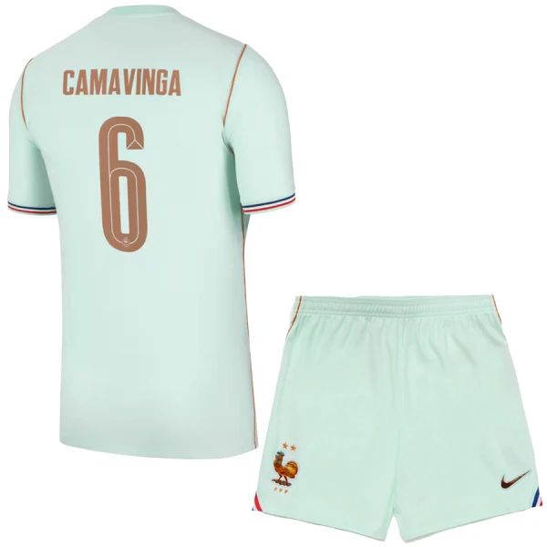 Maglia Francia Eduardo Camavinga 6 Bambino Gara Away Mondiali 2026