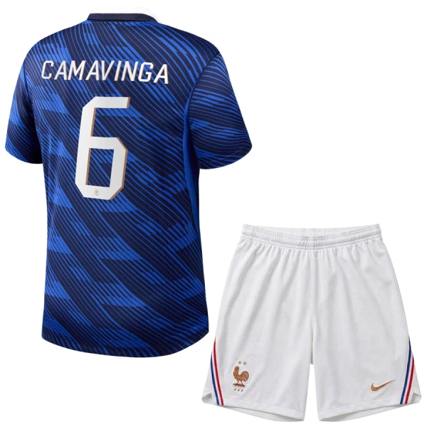 Maglia Francia Eduardo Camavinga 6 Bambino Gara Home Mondiali 2026