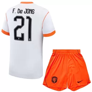 Maglia Paesi Bassi Frenkie de Jong 21 Bambino Gara Away Mondiali 2026